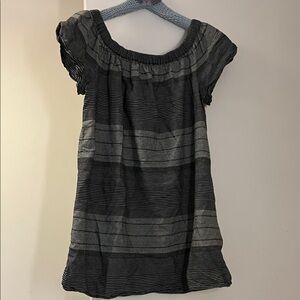 Striped  long cover shirt/mini sundress dress. Small hole front left (see pic)